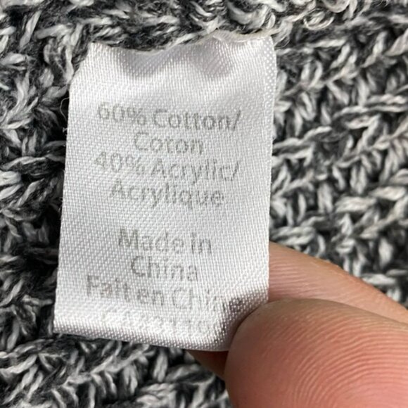 SOLD-DKR Cottage Collection Grey Cream Red Knit Crew Neck Cabin Sweater M - Picture 4 of 15